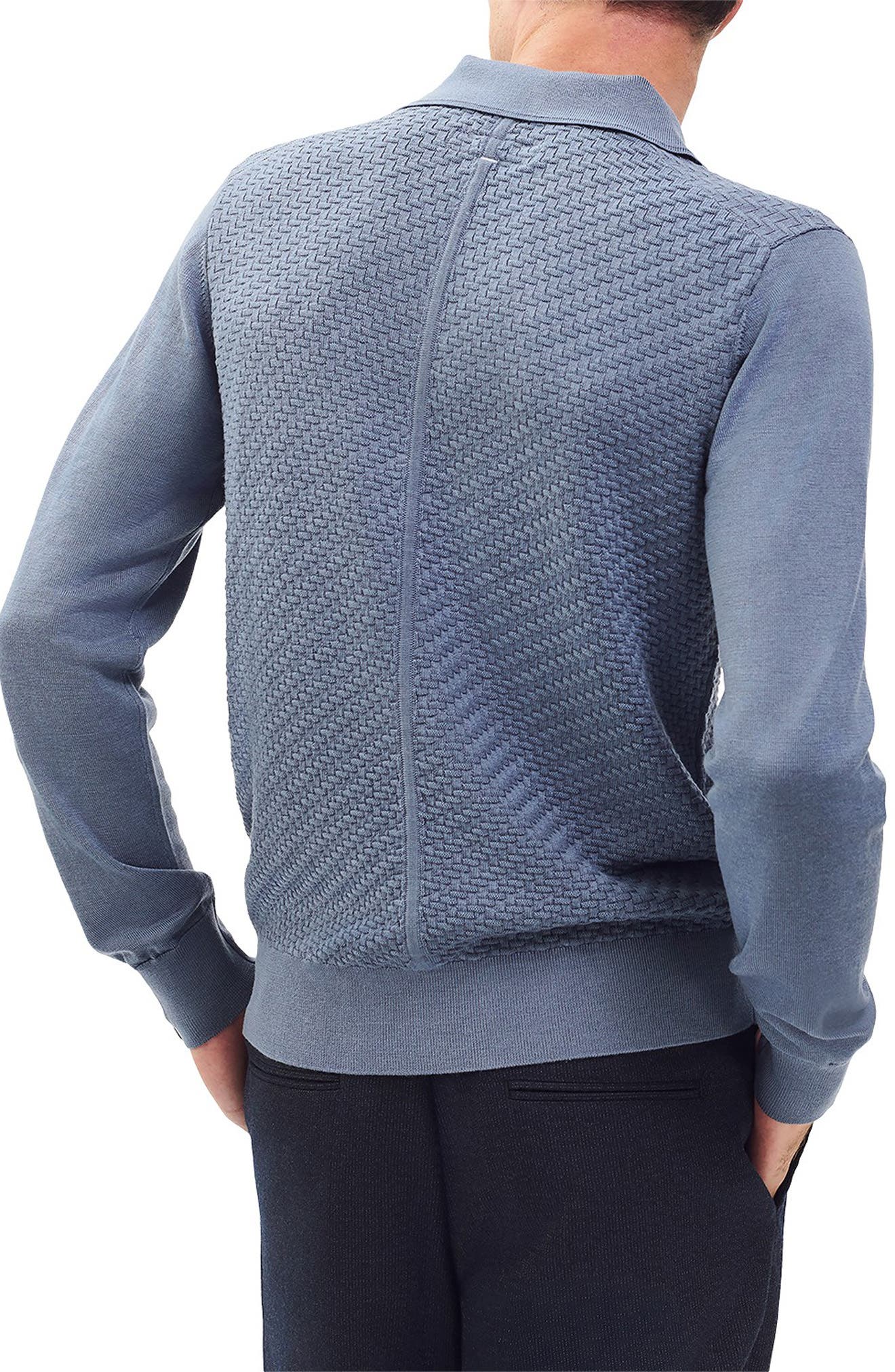 Charles Wool Johnny Collar Polo Sweater - image 4
