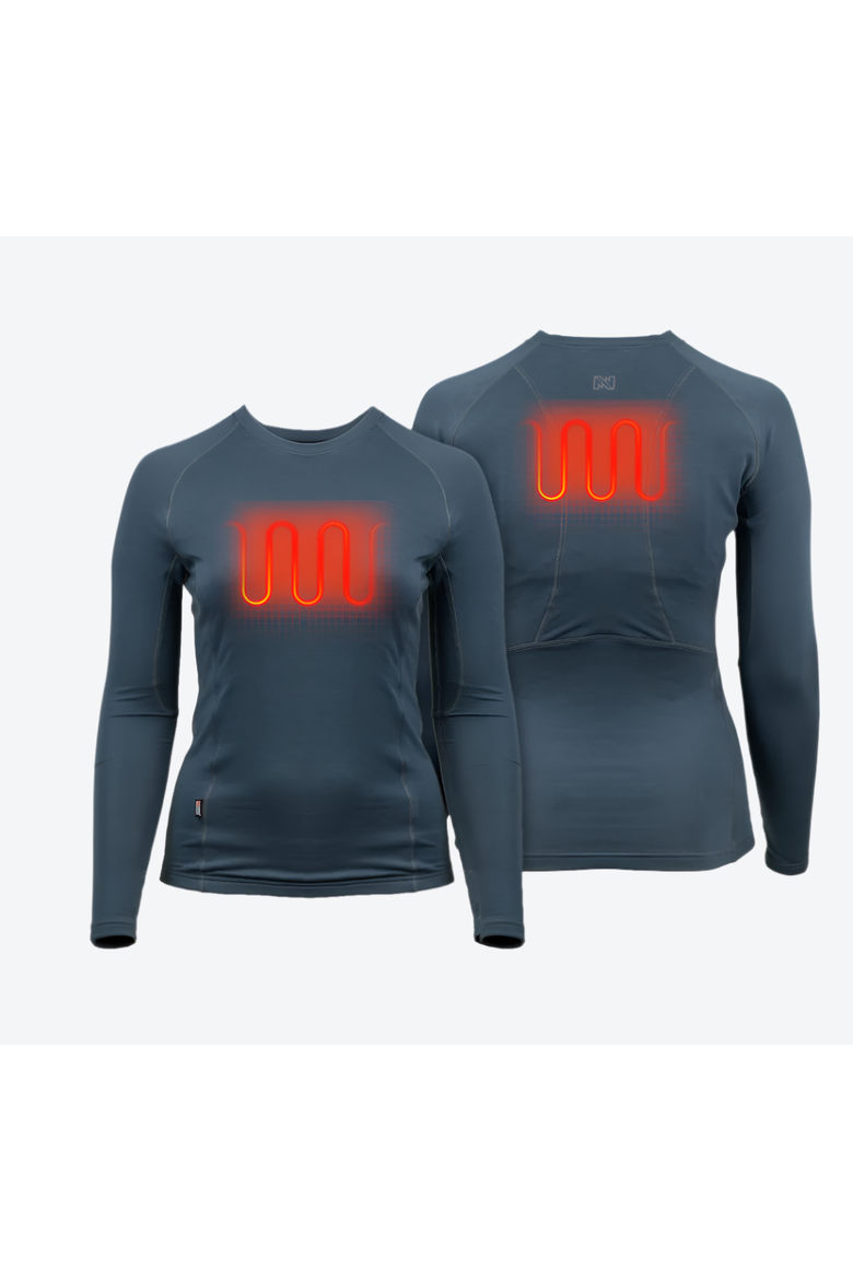 Baselite Lightweight Heated Base Layer Shirt - Women's, Alternate, color, Arctic Blue