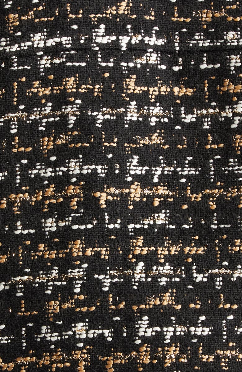 L'AGENCE Kasey Metallic Puff Shoulder Bracelet Sleeve Tweed Blazer, Alternate, color,