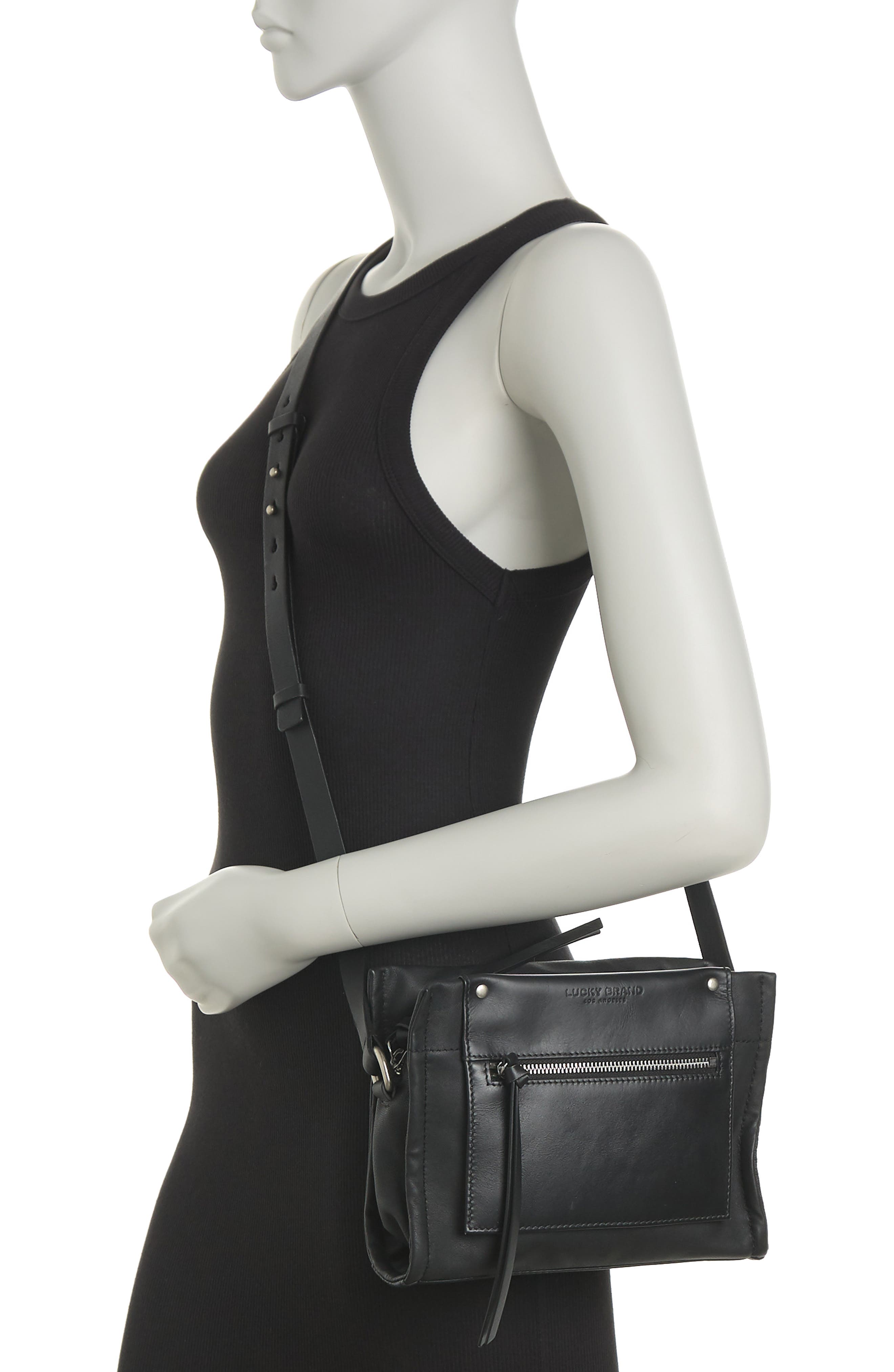 Lucky Brand Soue Leather Crossbody Bag, Alternate, color, 