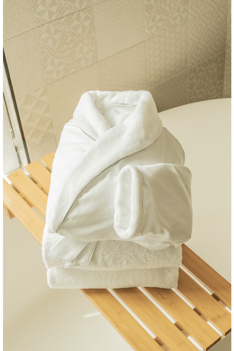 Hotel Lounge Robe, Alternate, color, White