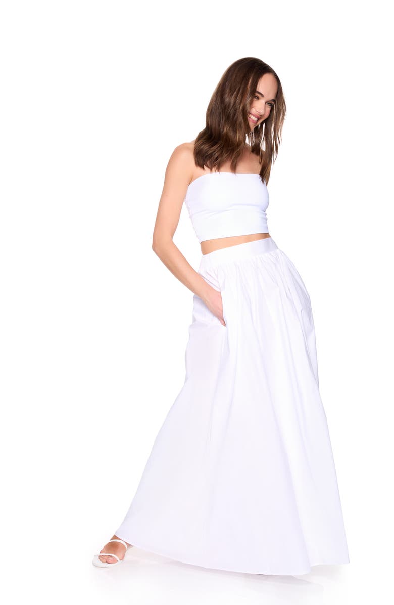 Susana Monaco Poplin Maxi Skirt, Alternate, color, Sugar