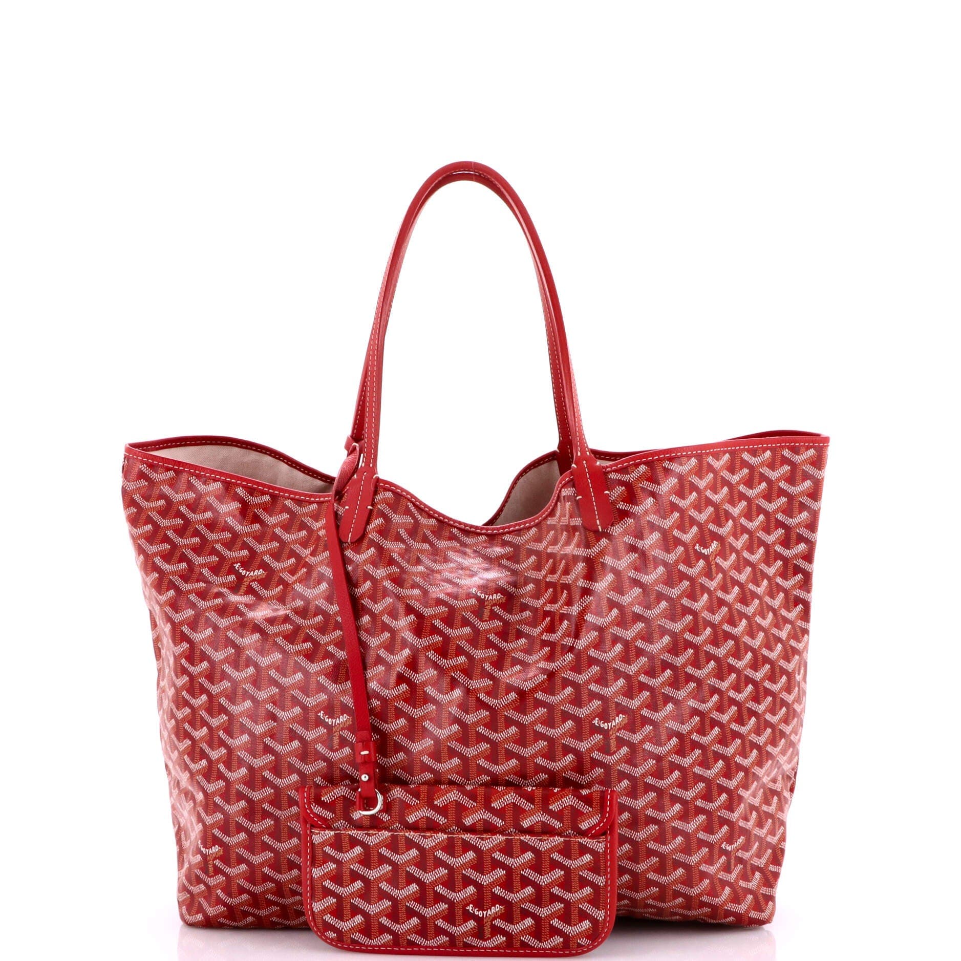 Pre-Owned Goyard Saint Louis Tote Coated Canvas GM, Alternate, color, Red