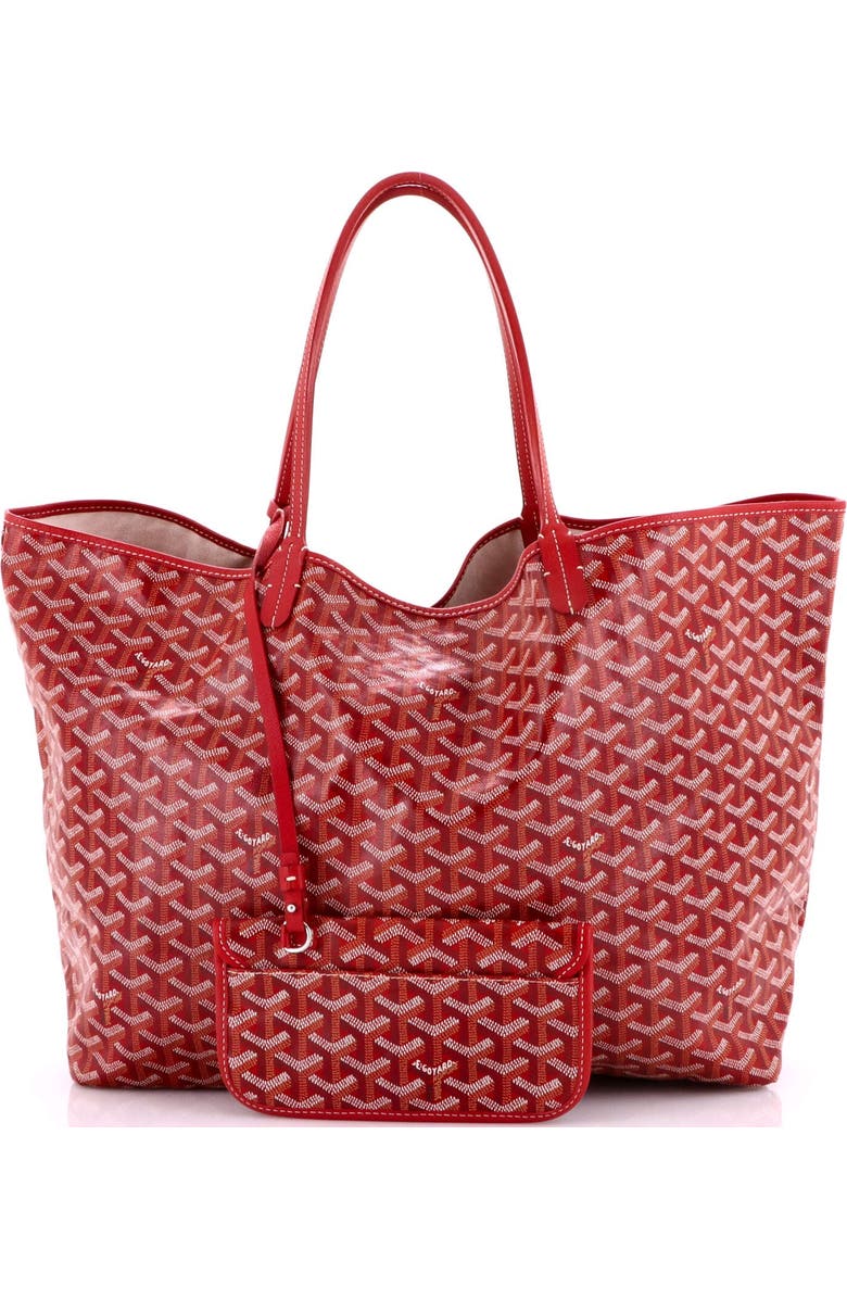 Pre-Owned Goyard Saint Louis Tote Coated Canvas GM, Alternate, color, Red