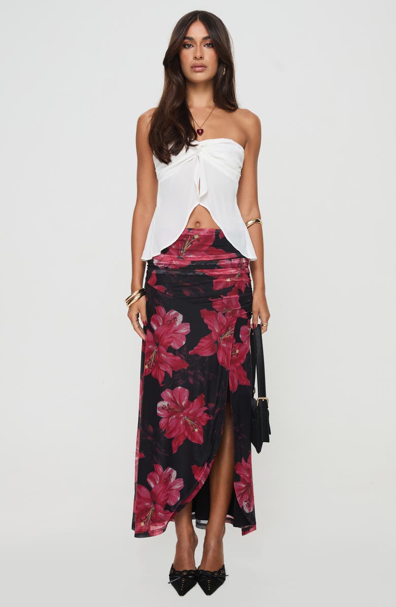 Princess Polly Coleson Twist Split Front Strapless Top, Alternate, color,