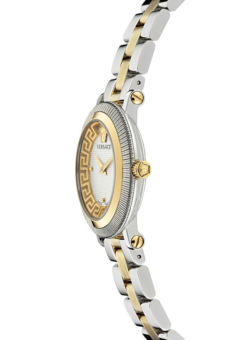 Greca Flourish Bracelet Watch, 35mm, Alternate, color, TWO TONE