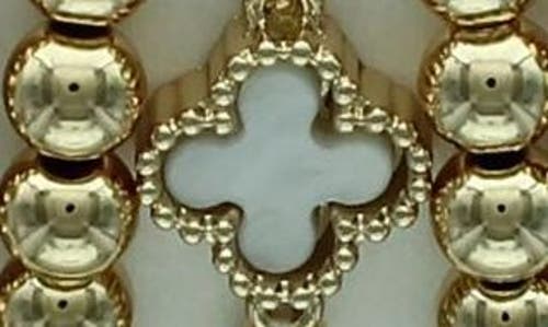 Olivia Welles Set Of 5 Clover Beaded Stackable Bracelets