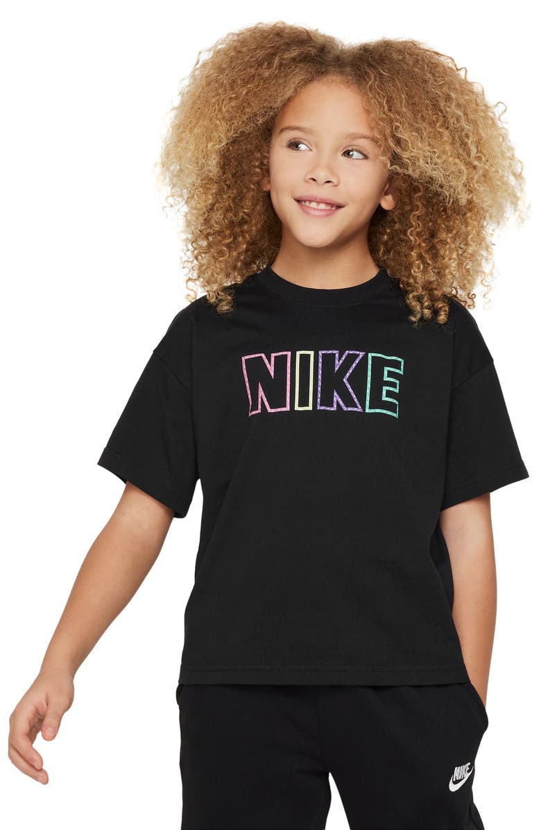 Nike Kids' Sportswear Logo Cotton T-Shirt, Main, color,