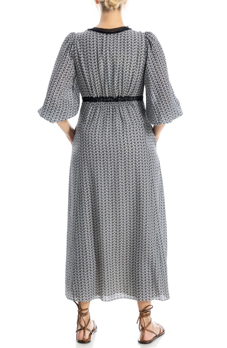 MAX STUDIO Lace Trim Maxi Dress, Alternate, color, Ivory Stacking Hearts