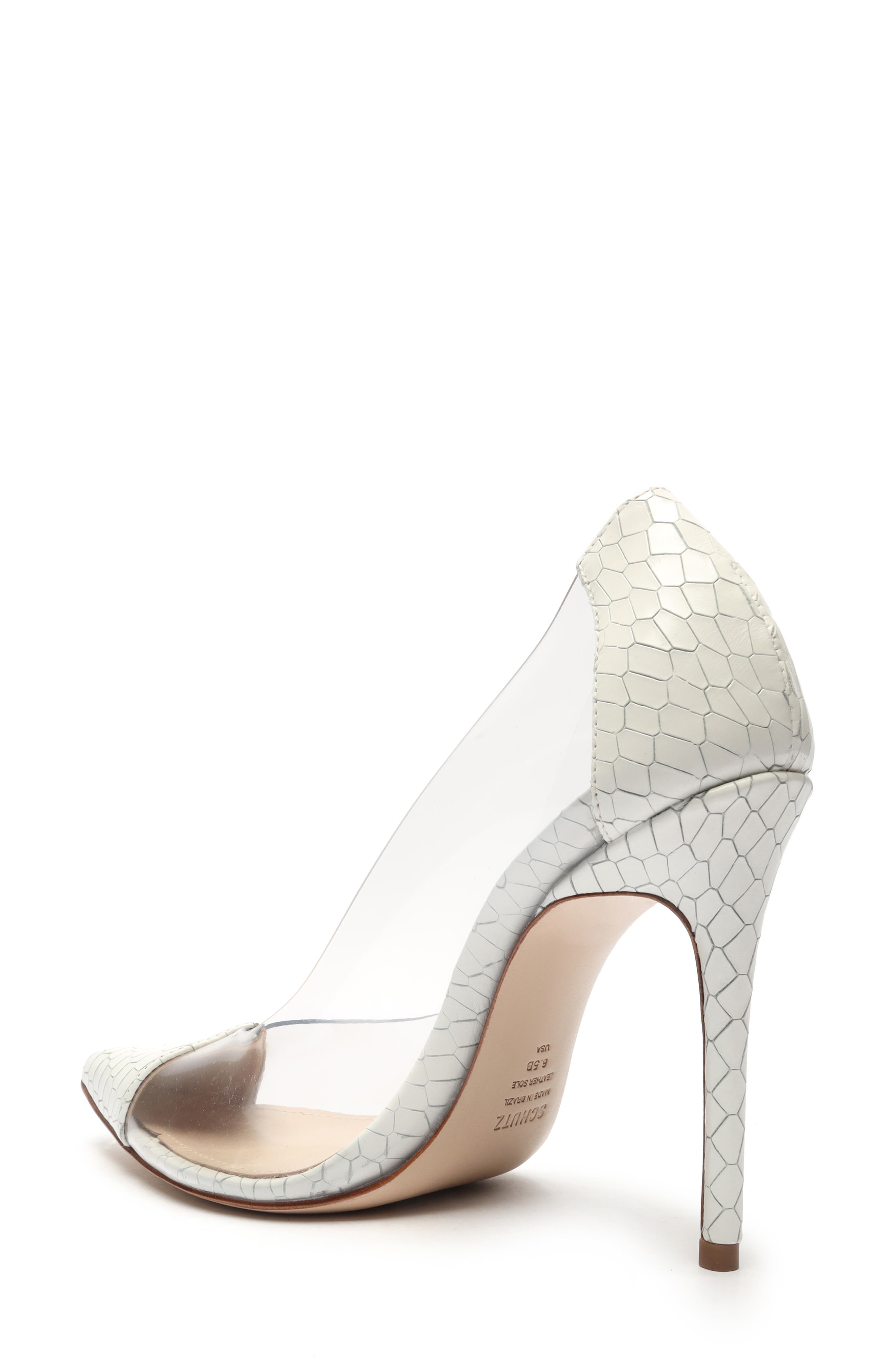 Cendi Transparent Pointed Toe Pump, Alternate, color, TRANSPARENT/ WHITE