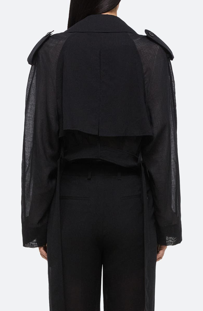 Helmut Lang Crop Trench Coat, Alternate, color, 