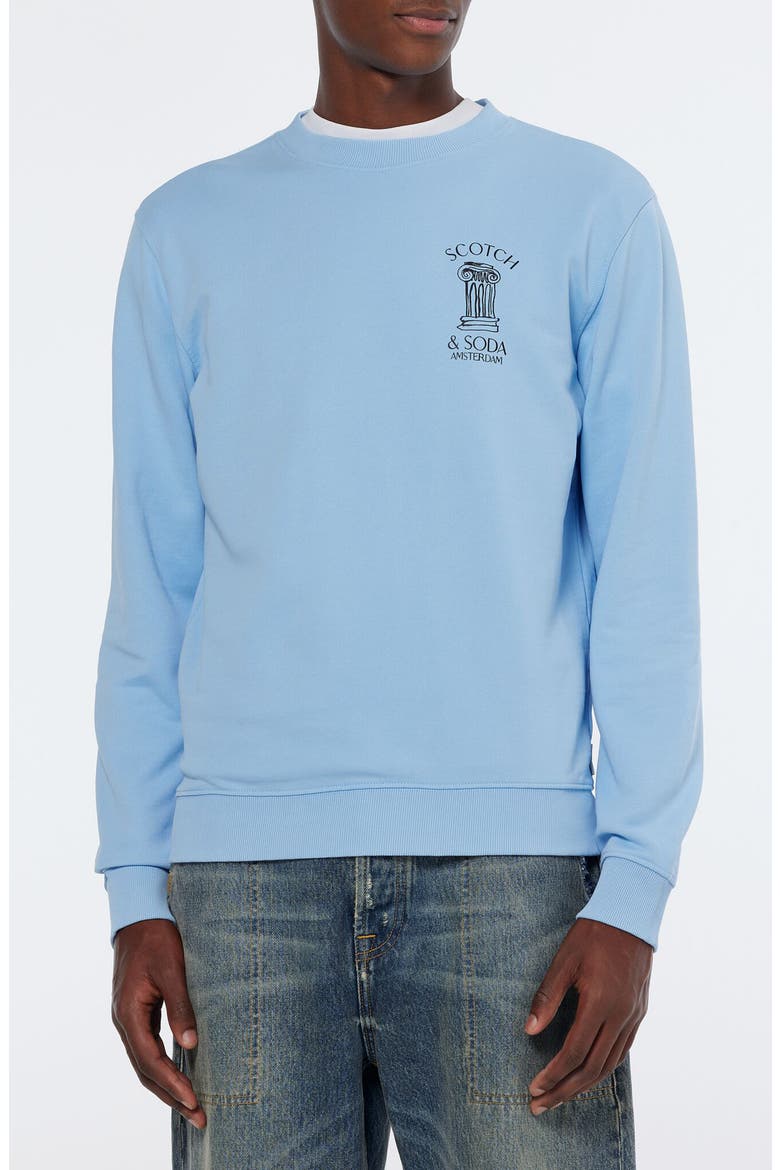 Logo Graphic Sweatshirt, Main, color, SPRING BLUE