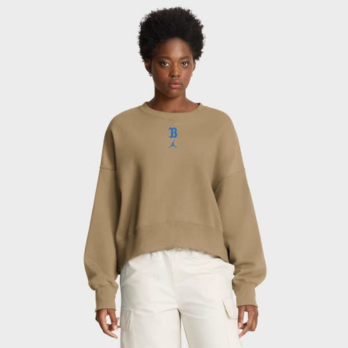 Jordan Brand Tan Ucla Bruins Oversized Phoenix 2-hit Pullover Sweatshirt In Brown