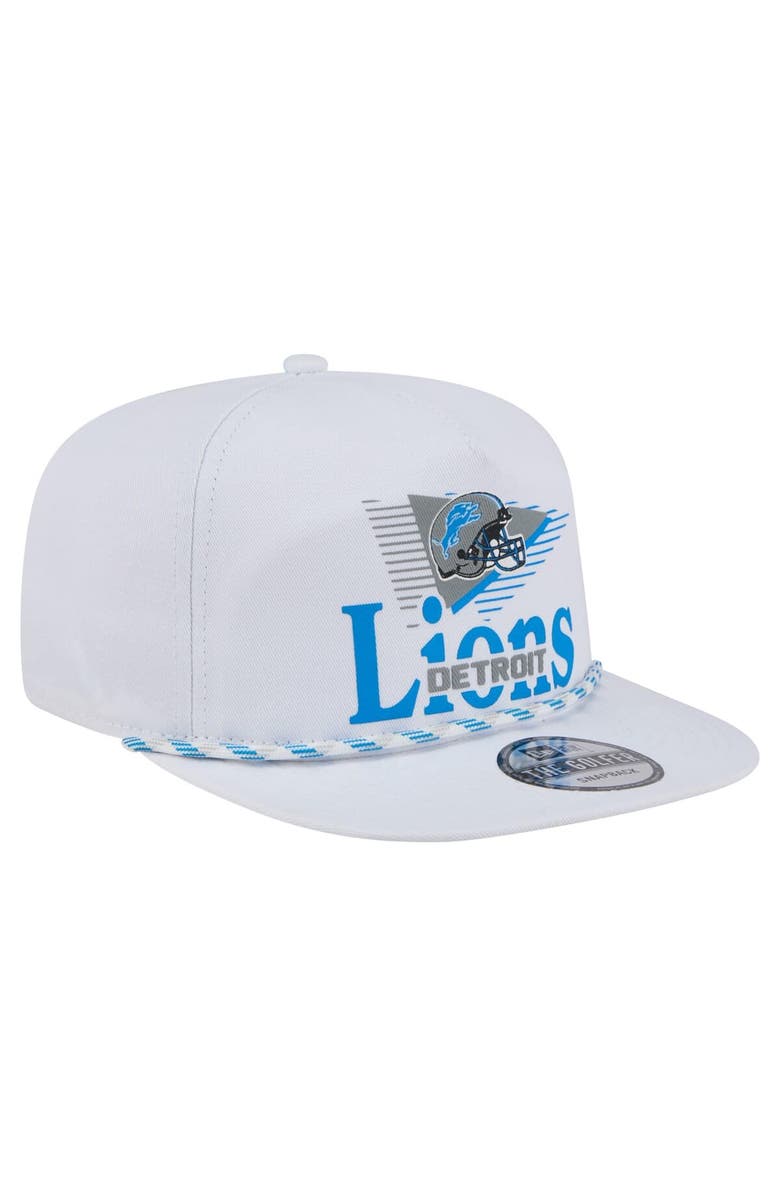 New Era Men's New Era White Detroit Lions Collide Golfer Snapback Hat, Alternate, color, 