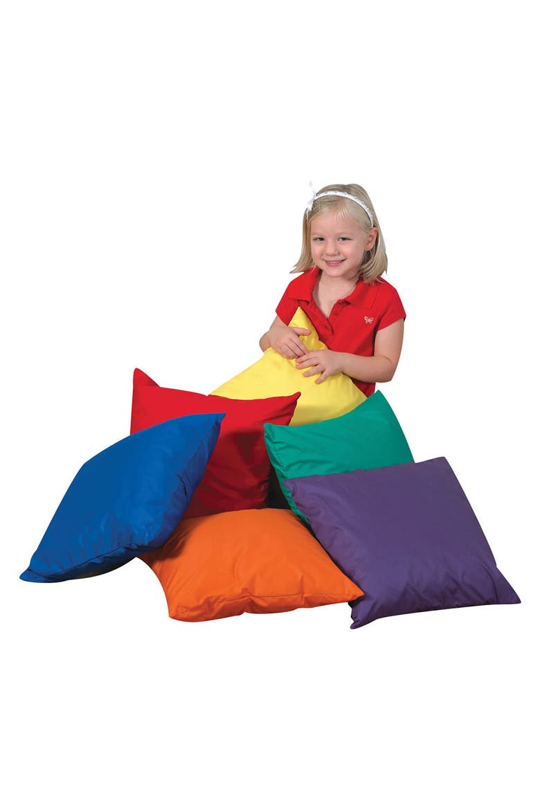 Soft Pillows 17" Square - Set of 6, Alternate, color, Black