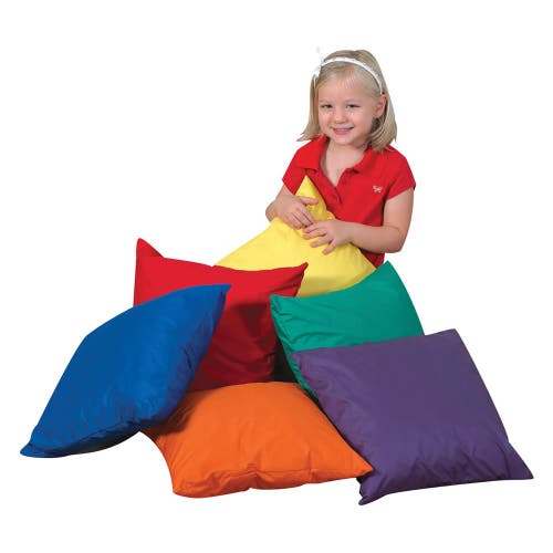 Kaplan Early Learning Company Soft Pillows 17" Square In Black
