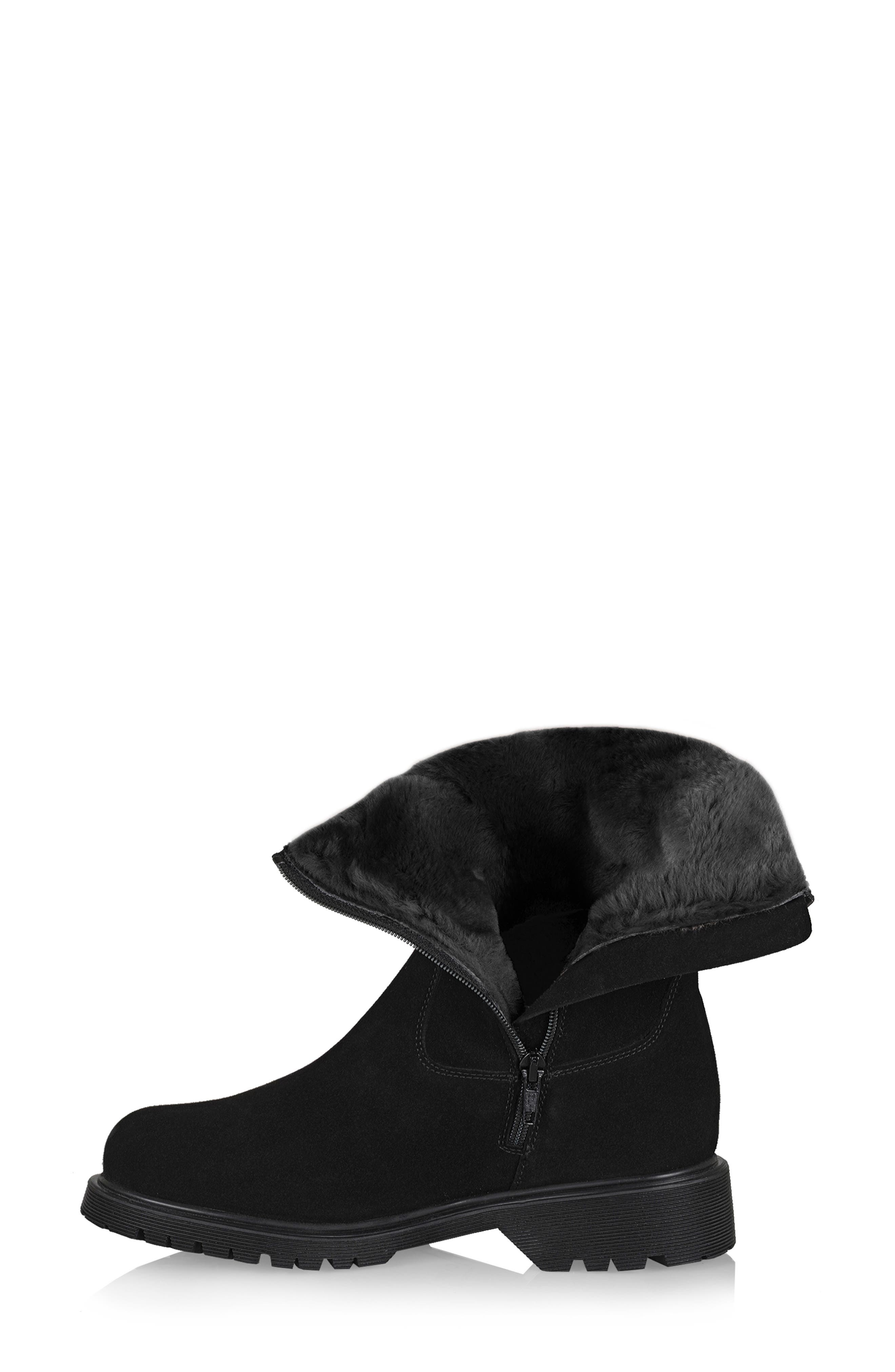 La Canadienne Hogan City Dry<sup>™</sup> Waterproof Genuine Shearling Lined Boot, Alternate, color, Black Suede