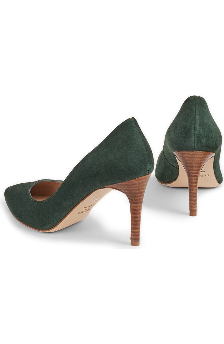 LK Bennett Floret Pointed Toe Pump, Alternate, color, Dark Green