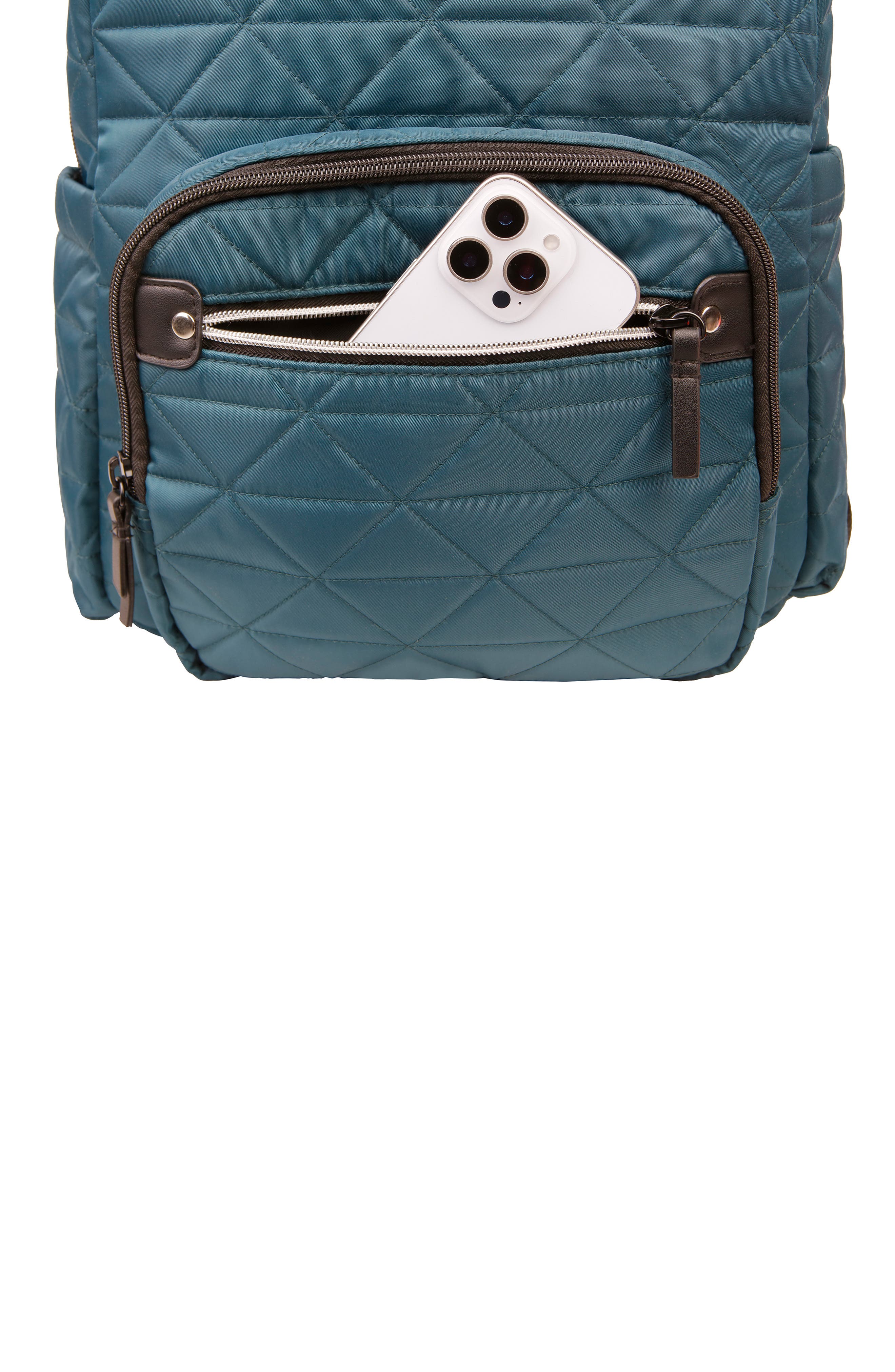 Emma Quilted Backpack, Alternate, color, DEEP TEAL