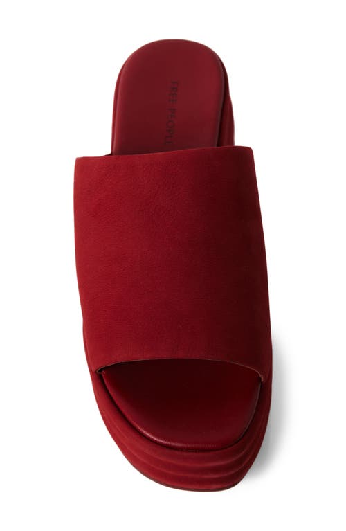 Free People Harbor Platform Sandal In Cherry Cola