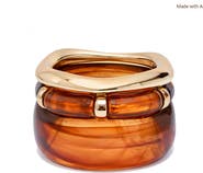 EYE CANDY LOS ANGELES Amber Glow Set of 3 Bangles