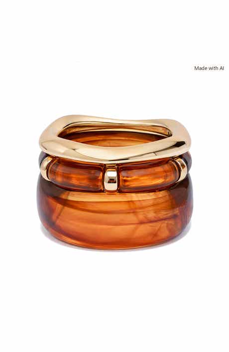 Amber Glow Set of 3 Bangles