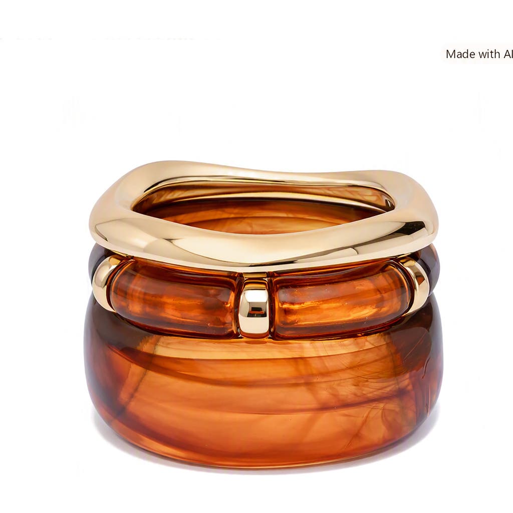 EYE CANDY LOS ANGELES Amber Glow Set of 3 Bangles in Brown at Nordstrom Rack