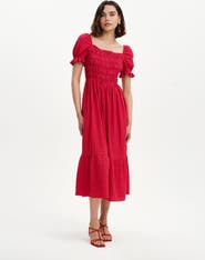 Finery London Petite Dawn Square Neck Midi Dress