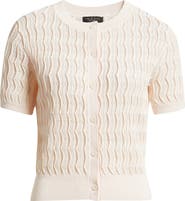 rag & bone Leslie Wave Pointelle Knit Cardigan