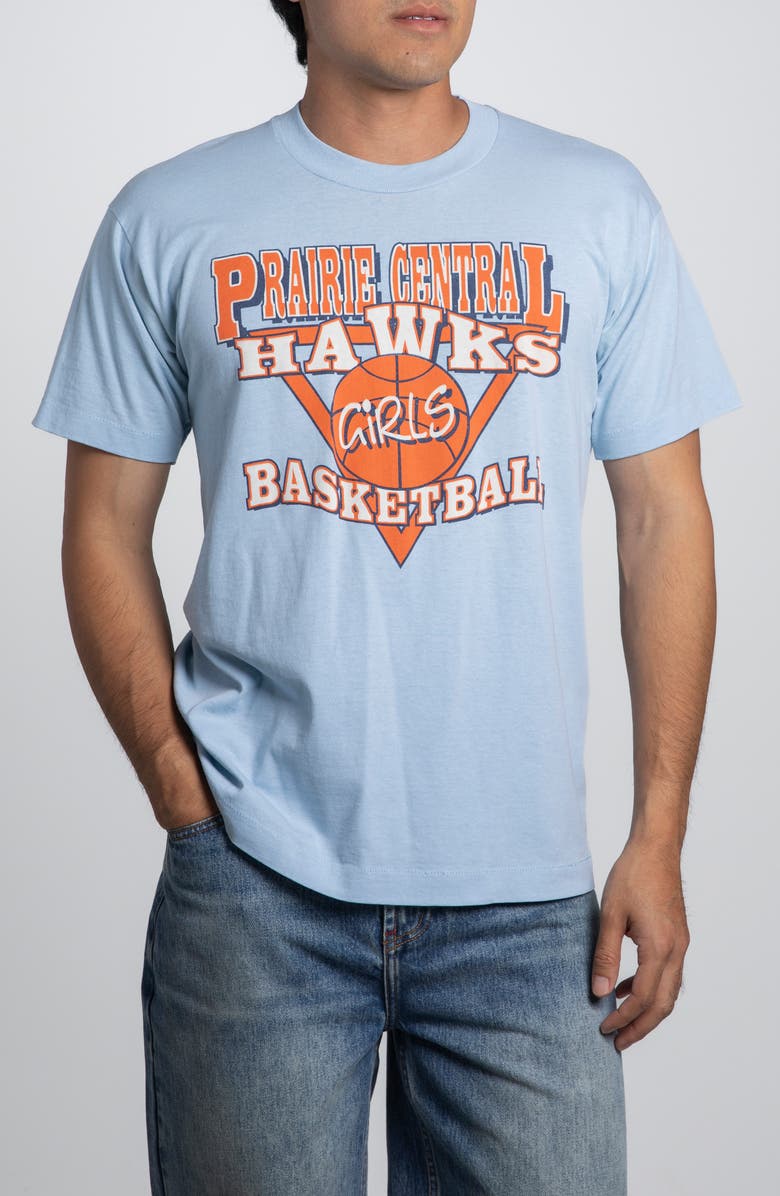 Elwood Vintage Prairie Central Hawks Tee, Main, color, Baby Blue