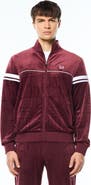 Sergio Tacchini Debossed Orion Velour Track Jacket