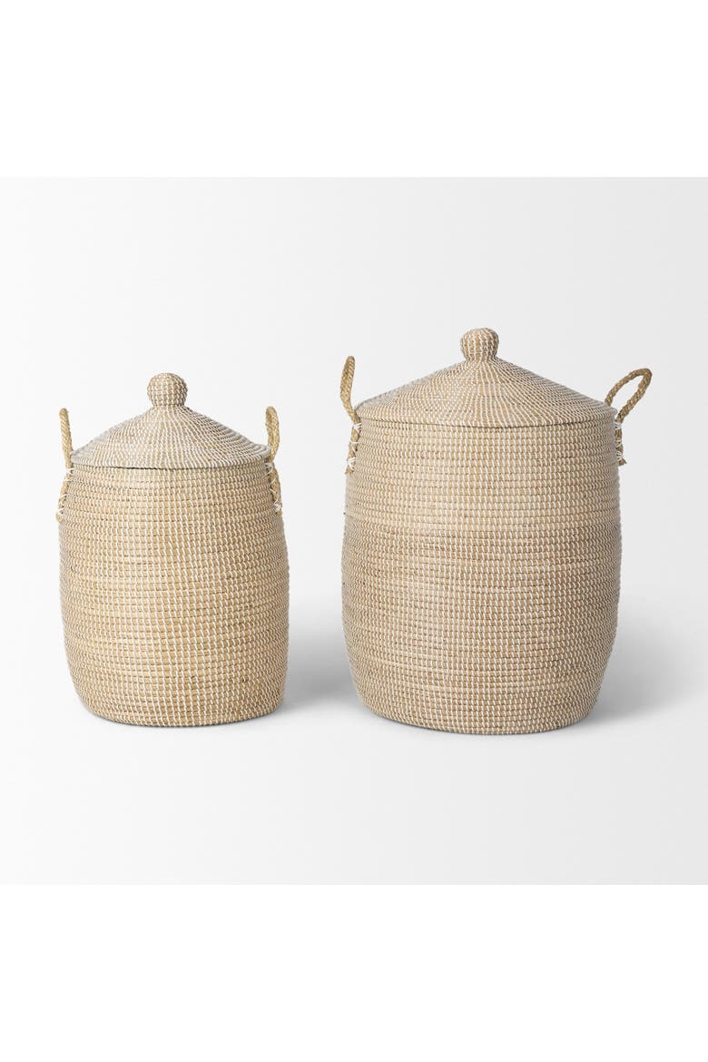 Kairi Set of Seagrass Floor Baskets, Alternate, color, Brown