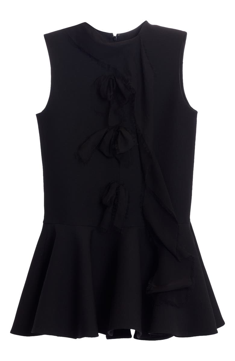 Valentino Tie Neck Virgin Wool & Silk Dress, Alternate, color, 