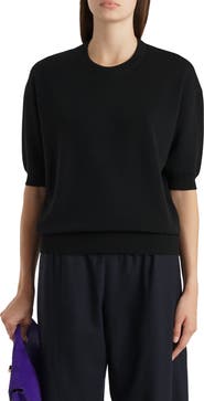 Khaite Davin Short Sleeve Cashmere Sweater