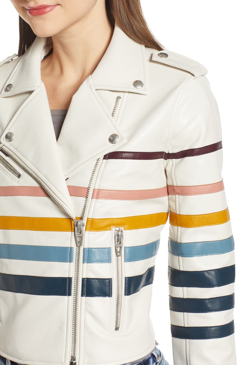 BLANKNYC Multistripe Faux Leather Jacket, Alternate, color,