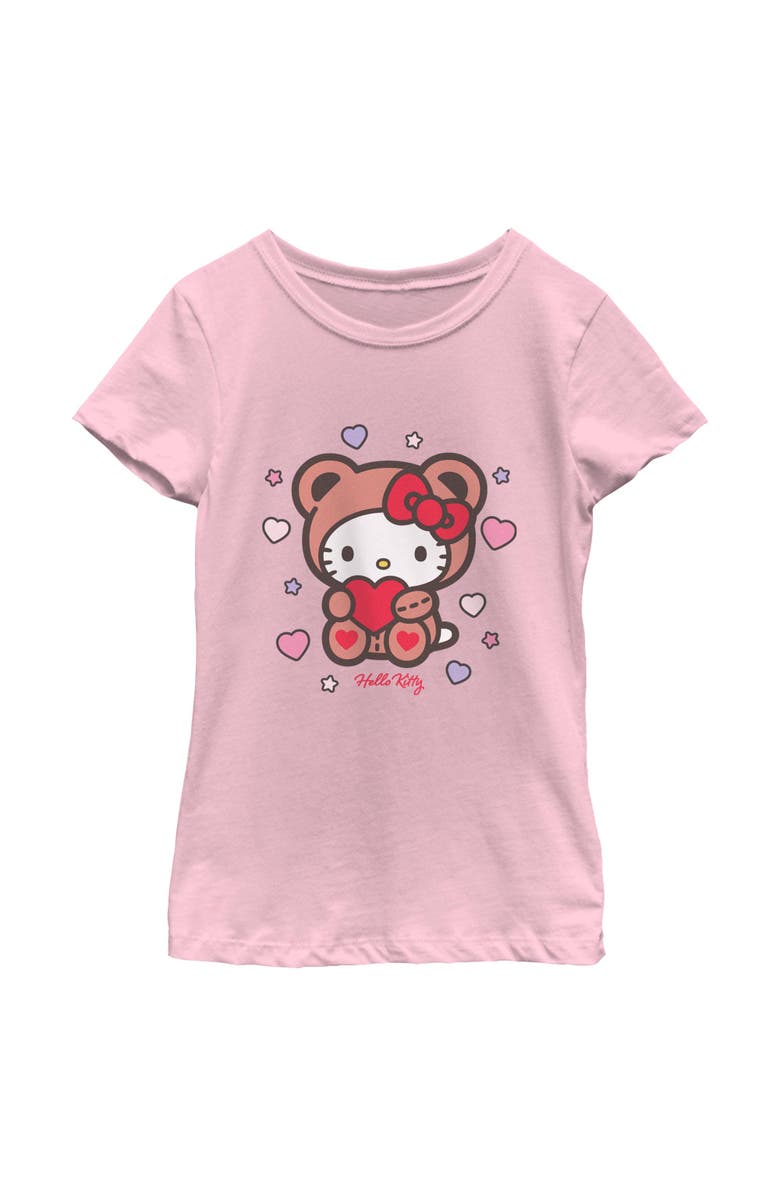 Hello Kitty Girl's Hello Kitty Cute Valentine Bear  Graphic T-Shirt, Main, color, Light Pink