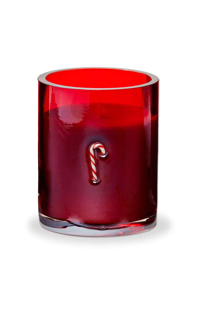 tag Candy Cane Scented Jar Candle Red Flame 32 Hour Burn, Main, color, Red