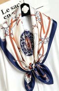 SILKSILKY Pure silk colored square scarf