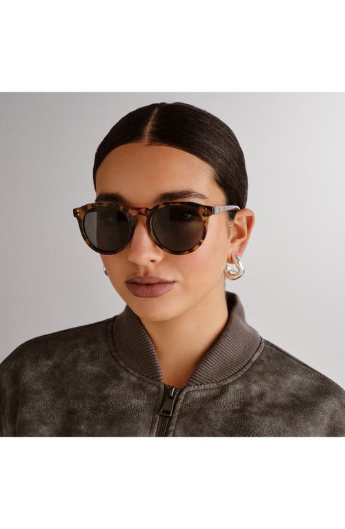 Aire Nucleus V2 53mm Round Sunglasses In Dark Tort/khaki Tint