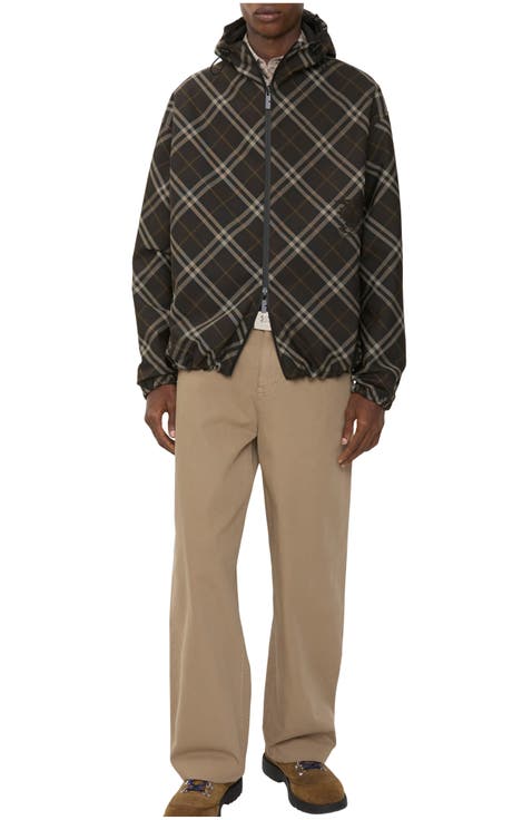 Reversible Check Hooded Jacket