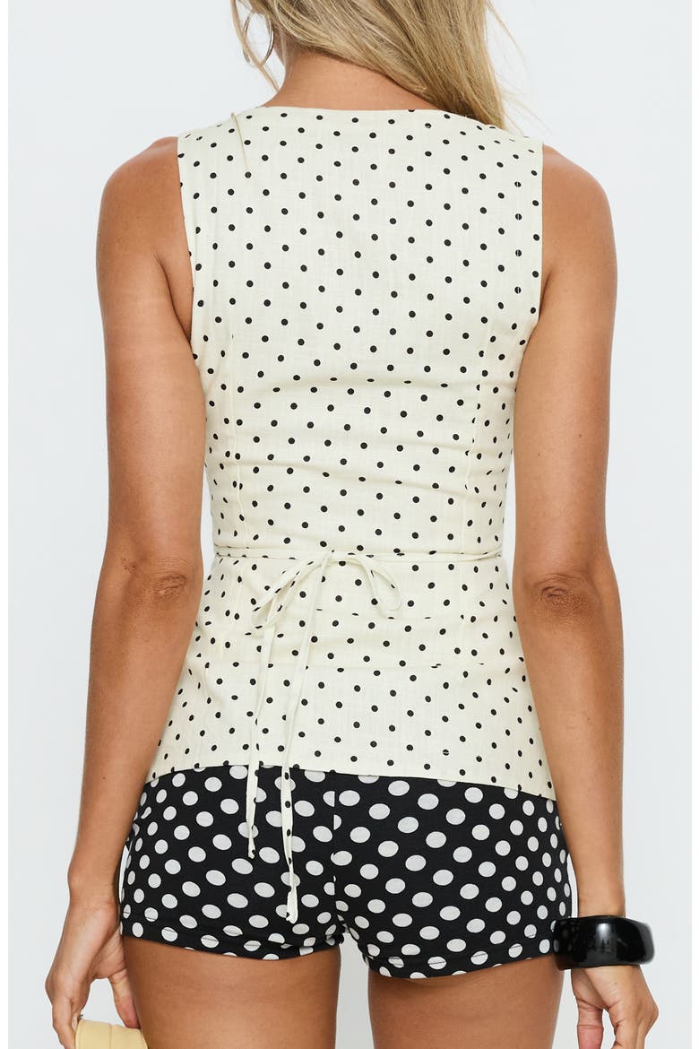 Spirito Polka Dot Vest Top, Alternate, color, WHITE POLKA