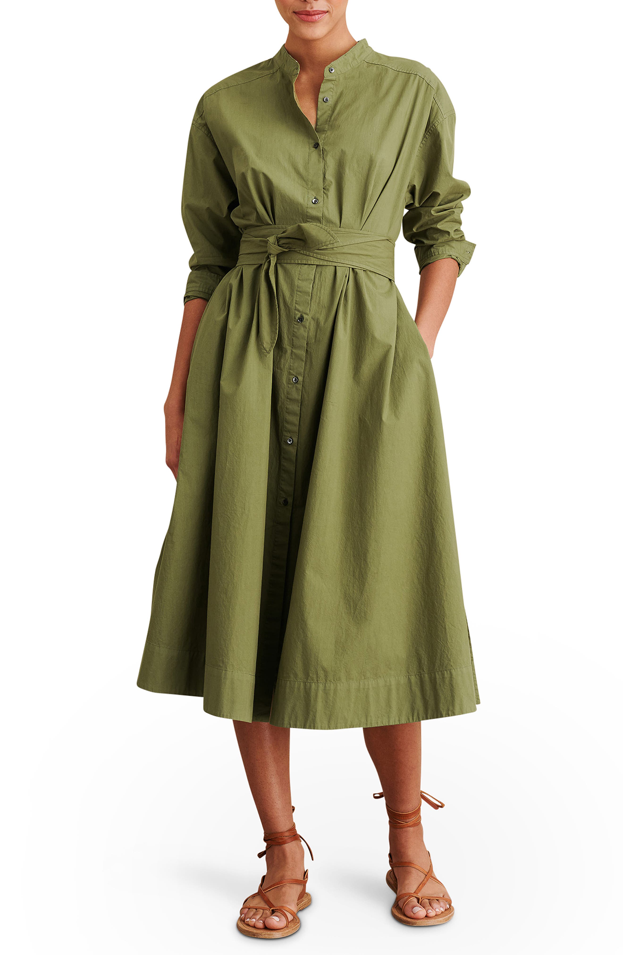Alex Mill Long Sleeve Midi Shirtdress (Women) | Nordstromrack