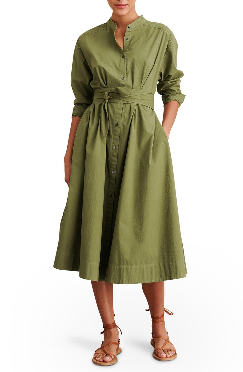 Alex Mill Long Sleeve Midi Shirtdress, Main, color, 