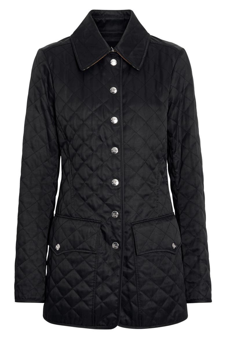 Borthwicke Quilted Jacket, Alternate, color, BLACK