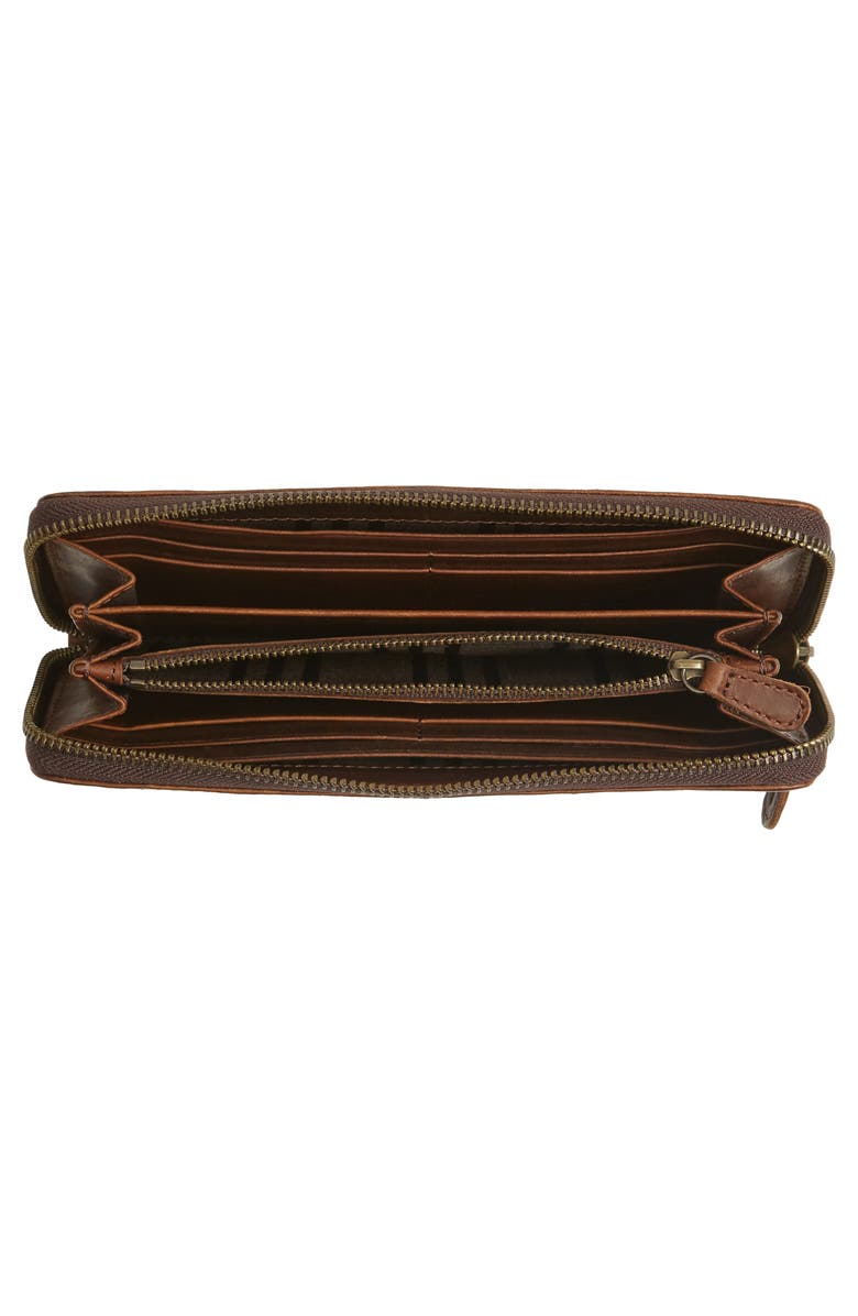 Frye Melissa Leather Wallet, Alternate, color, Dark Brown