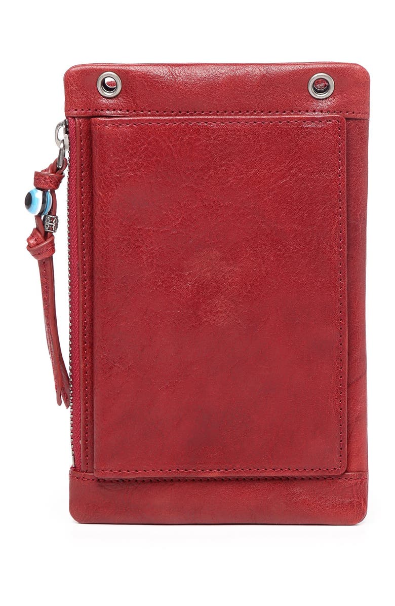 OLD TREND Rillet Leather Crossbody Wallet, Alternate, color, Red