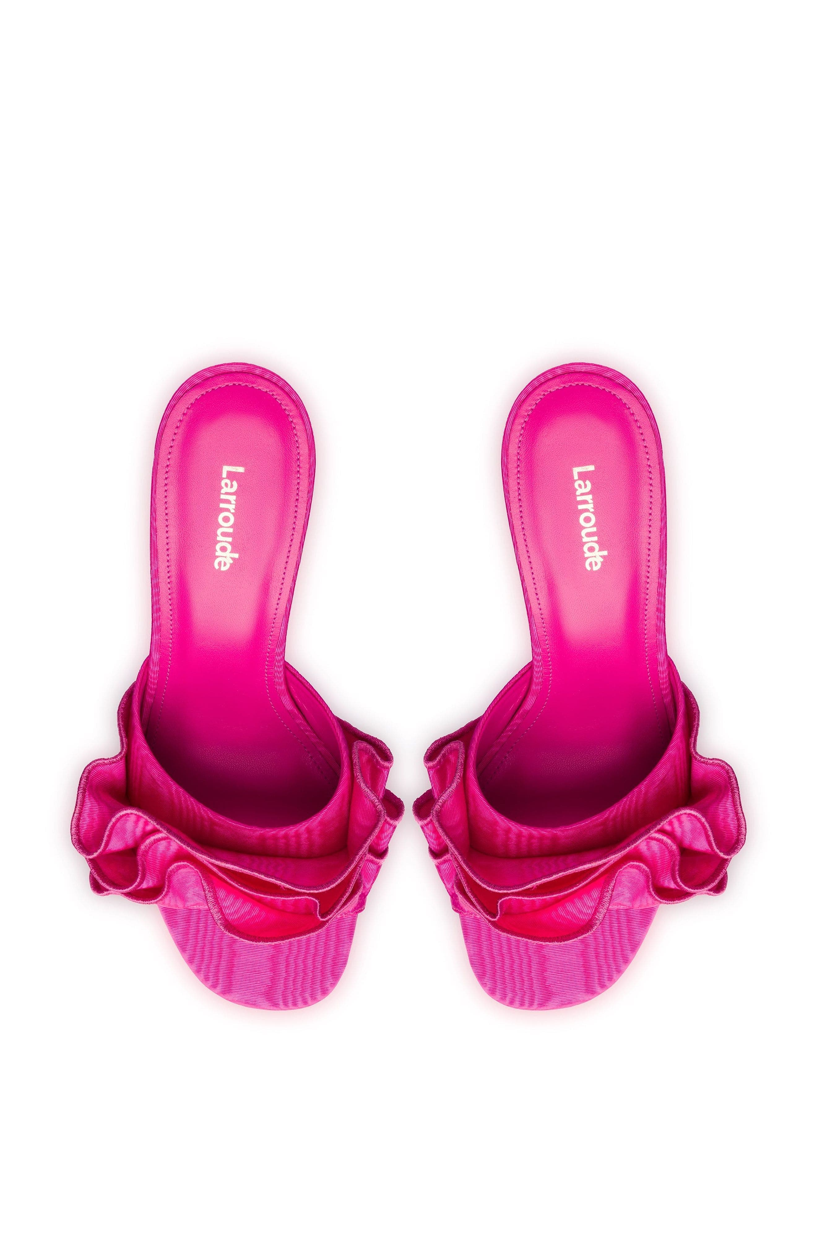 Colette Ruffle Slide Sandal, Alternate, color, MAGENTA