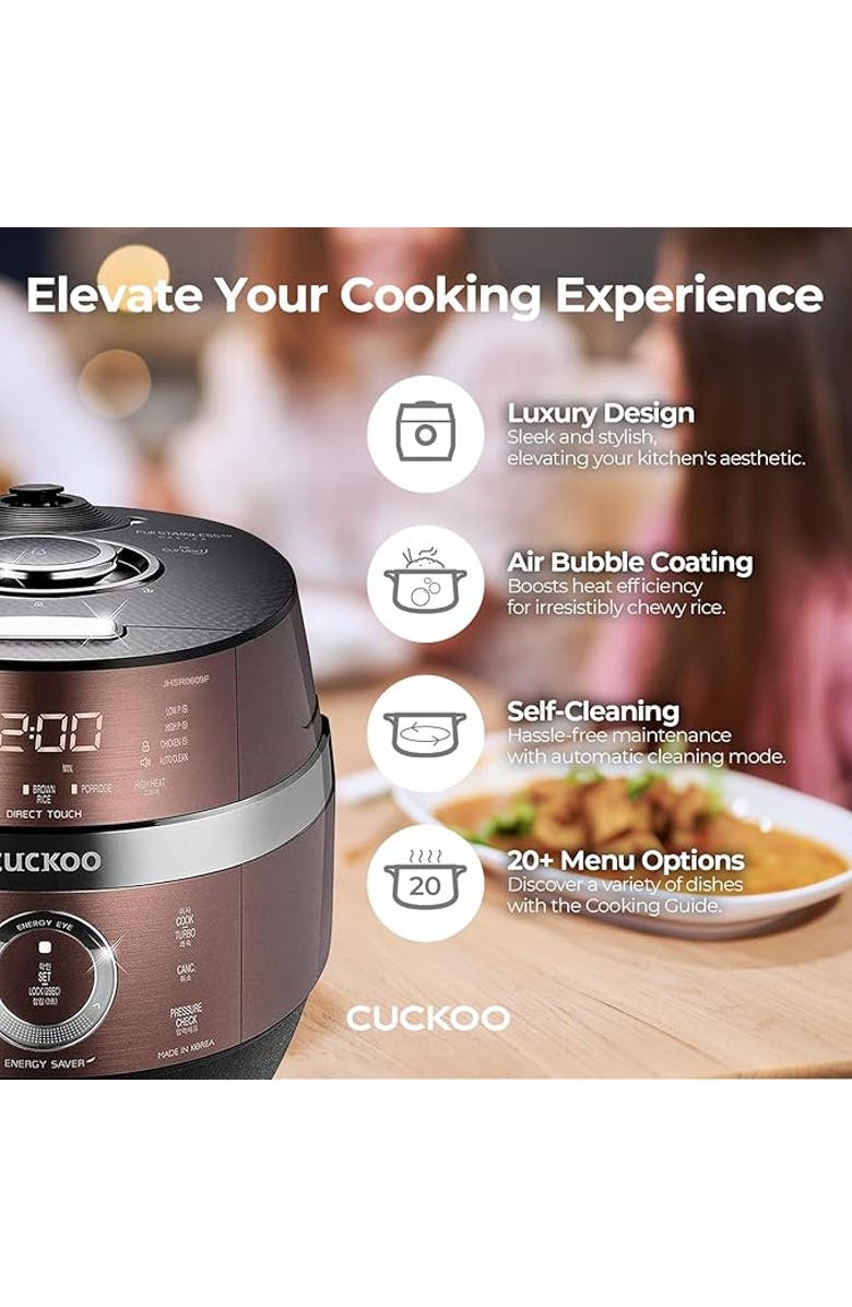 Cuckoo CRP-JHR0609F Heating Pressure Rice Cooker, Alternate, color, Black