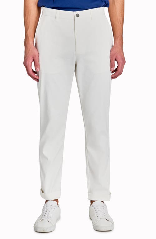 Construct Solid Pant Flat Front In White