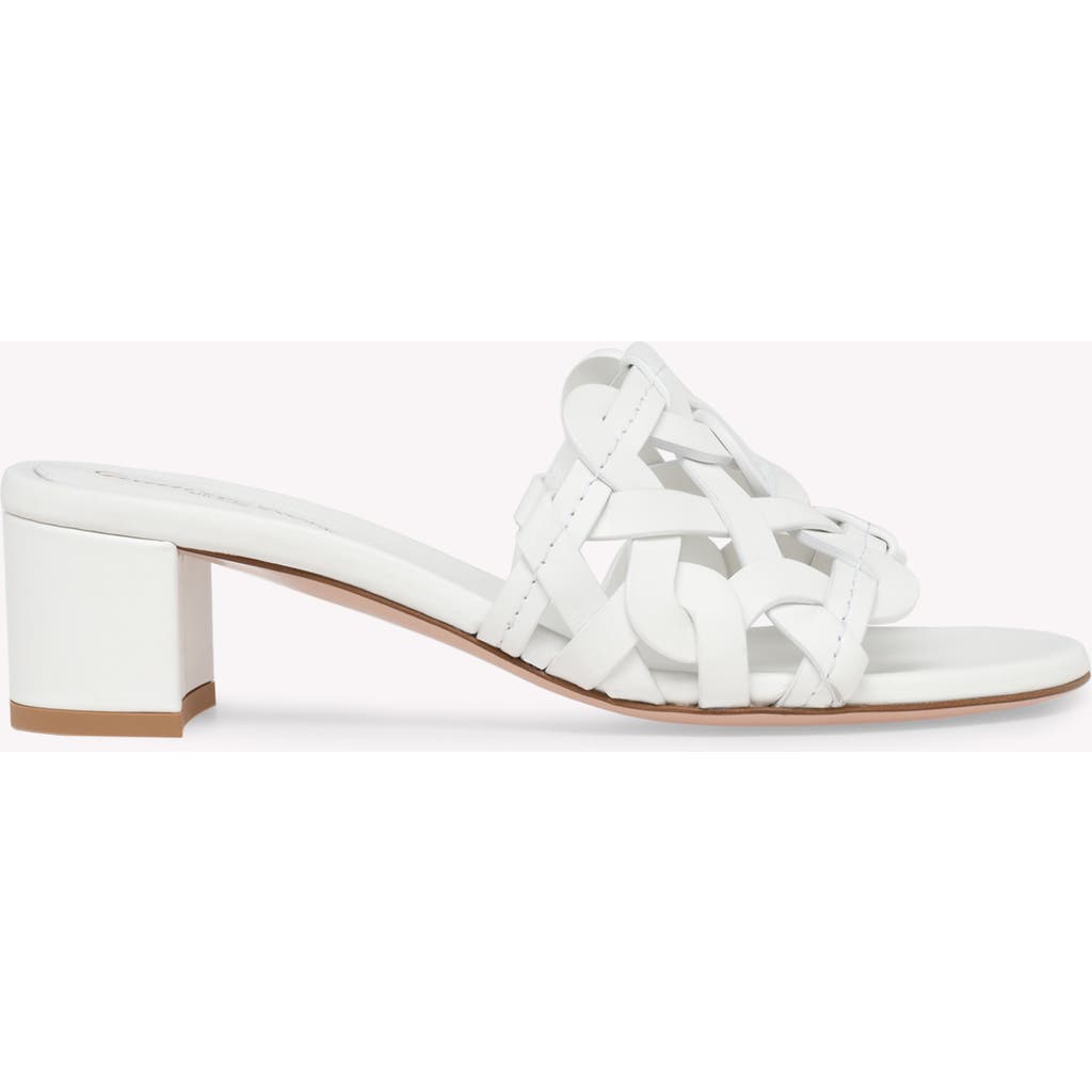 Gianvito Rossi Amalfi 45 Calf Leather Mules In White Leather